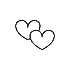 hearts line icon