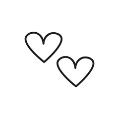 hearts line icon