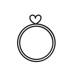 wedding ring line icon