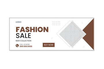 fashion fb cover design template vector unique shape