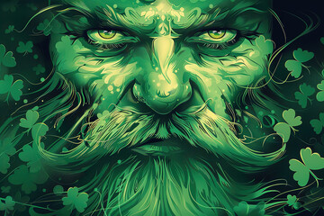 St.Patrick's Day. Bearded leprechaun
