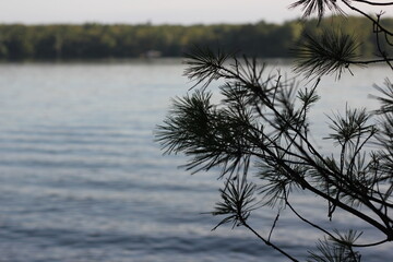 sunset over the lake