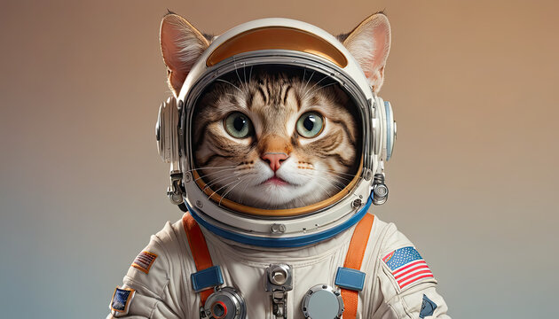 cat on the moon astronaut and spaceship or astronaut in space or cat astronaut in space or astronaut cat or astronaut with cat or cat cosplay astronaut or cat costume astronaut with love, love pink - Powered by Adobe