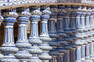 architecture at Spanish square in Seville, Spain - 749424523