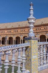 architecture at Spanish square in Seville, Spain - 749424550