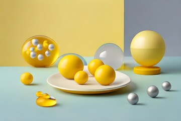 Soft balls on smooth surface, pure and calm vibe