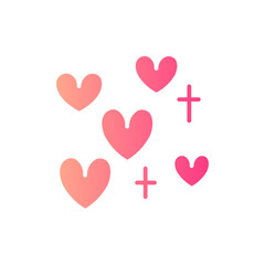 heart outline gradient icon