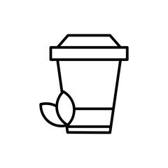 matcha latte line icon