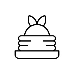 Obraz premium pancake line icon