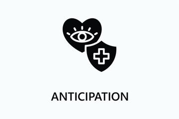 Anticipation icon or logo sign symbol vector illustration	