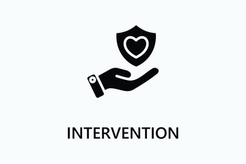 Intervention icon or logo sign symbol vector illustration