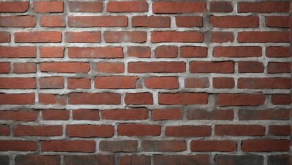 Aged Red Brick Wall Background Texture. AI Generated 