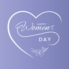 Happy Woman's Day - 8 March. Template for advertising, online advertising, social media and fashion ads. Poster, flyer, greeting card, header for website. Vector Illustration