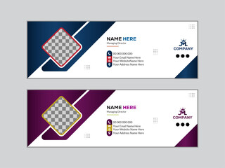 Modern and simple layout with an author photo for a business email signature