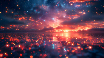 Fototapeta premium The cosmos is filled with countless stars.