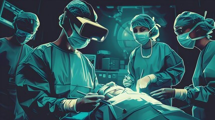 Virtual Reality in Surgery A Cyberpunk Inspired Medical Scene