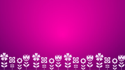 pink background with flowers