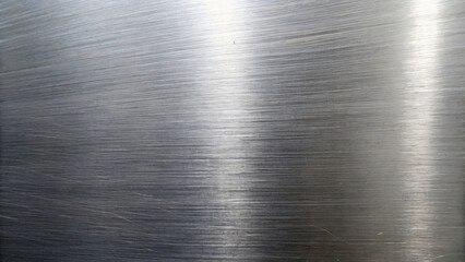 Shiny Grey Brushed Metal Plate Texture with Reflection