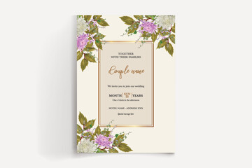 BRIDAL SHOWER FLORAL INVITATION TEMPLATE