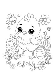 Easter Chick Coloring Page