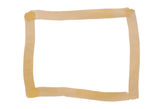 Light brown frame isolated on transparent background.