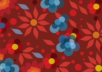 Abstract seamless background with flowers