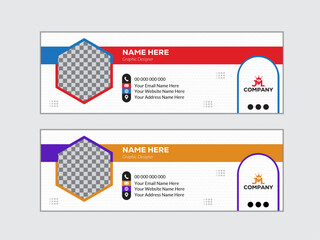 Simple and minimalist&nbsp; email signature or email footer template