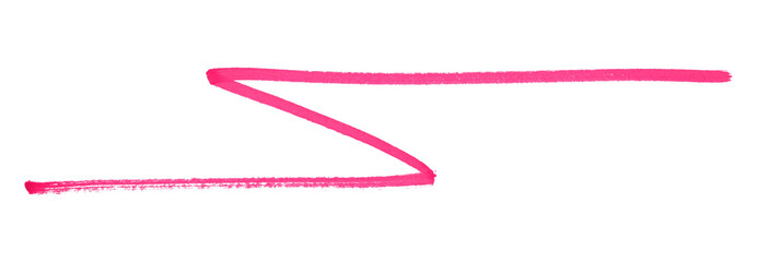 Pink stroke brush isolated on transparent background.