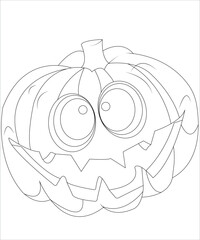 Halloween Coloring Book Page for Kids