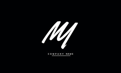 MY, YM, M, Y Abstract Letters Logo Monogram