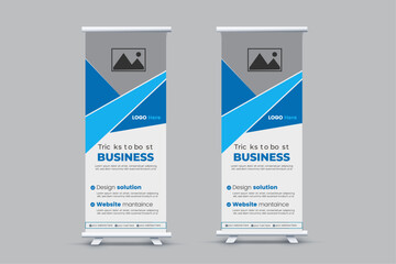 creative rollup banner design template new layout social media business banner .