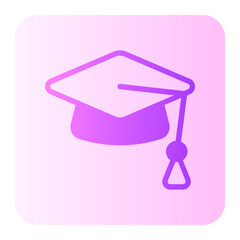 graduation hat gradient icon