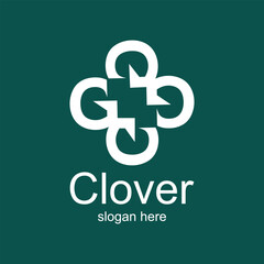 Clover logo design simple concept Premium Vector