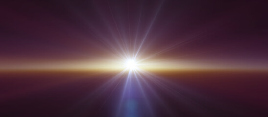 Naklejka premium sunrise from space aurora, 3d rendering