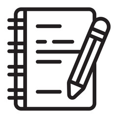 notebook line icon