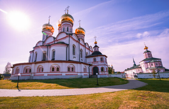 Valdai Iversky Monastery on Selvitsky Island. Novgorod region. Russia.