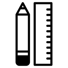 pencil and ruller icon