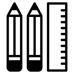 pencil and ruller icon