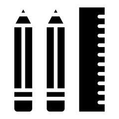 pencil and ruller icon