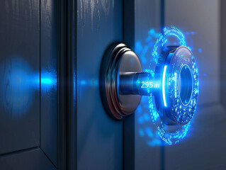 Digital key unlocking a door password protection enabled