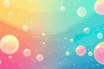Fototapeta premium Abstract pastel background spheres floating in space, swirls