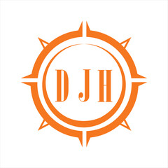 DJH letter design. DJH letter technology logo design on white background. DJH Monogram logo design for entrepreneur and business.