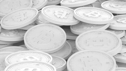 Bitcoin white coin background image