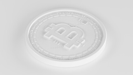 Bitcoin white coin background image