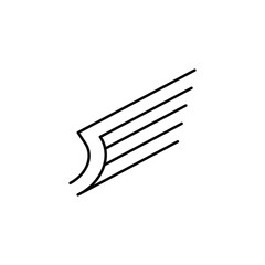 Wing icon line design template isolated
