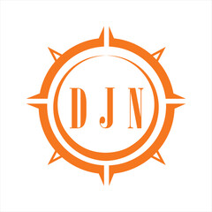 DJN letter design. DJN letter technology logo design on white background. DJN Monogram logo design for entrepreneur and business.