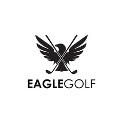 Eagle Golf Logo Minimalist Vector