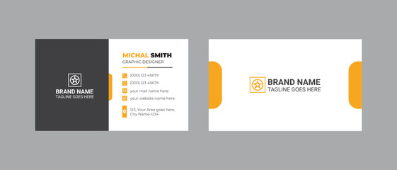 Double-sided creative business card template design and modern visiting card design.