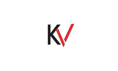 KV, VK, K, V Abstract Letters Logo Monogram