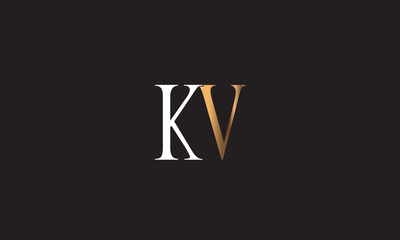 KV, VK, K, V Abstract Letters Logo Monogram